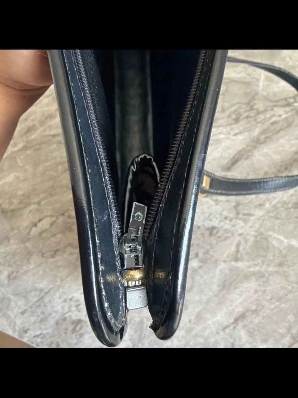 Dior Black and Beige Logo Jacquard Shoulder Bag